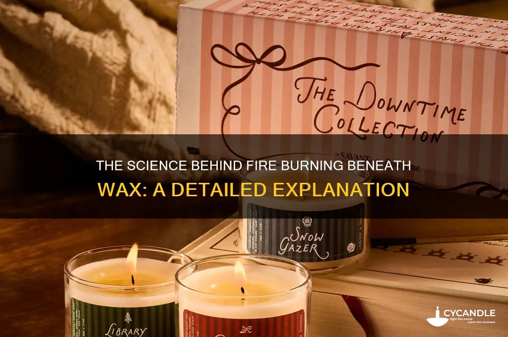 how can fire burn beneath wax