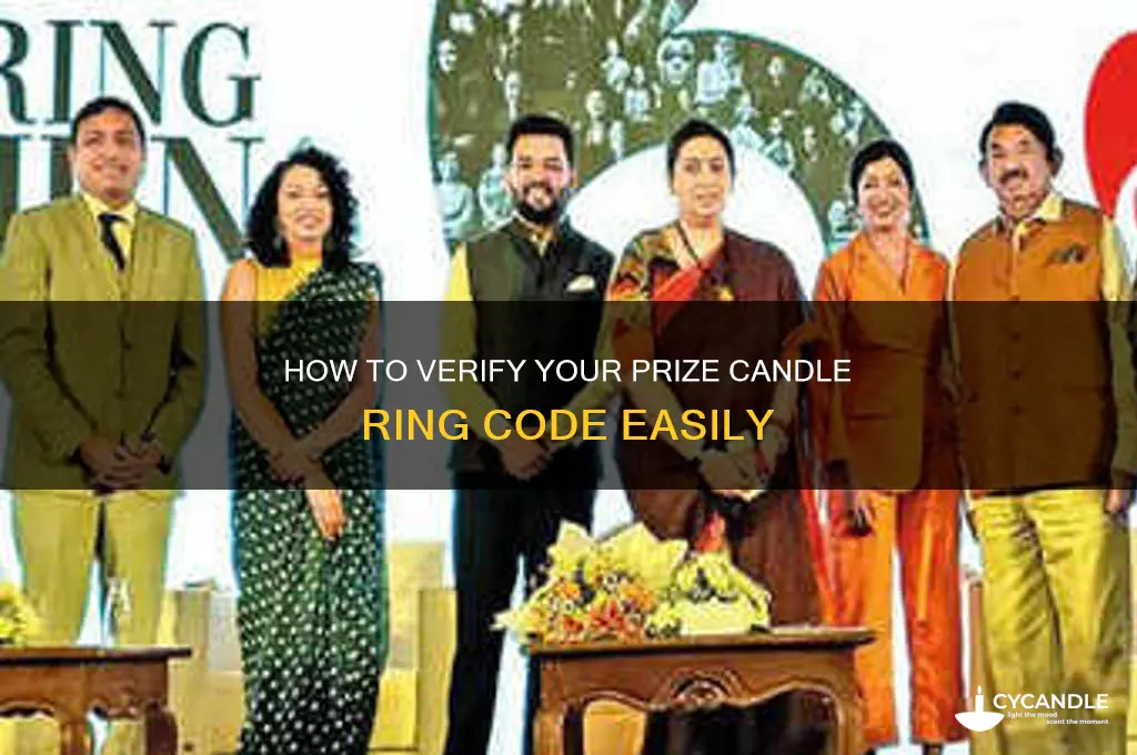 how can i check my prise candle ring code
