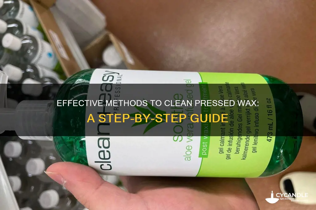 how can i clean the wax i pressed