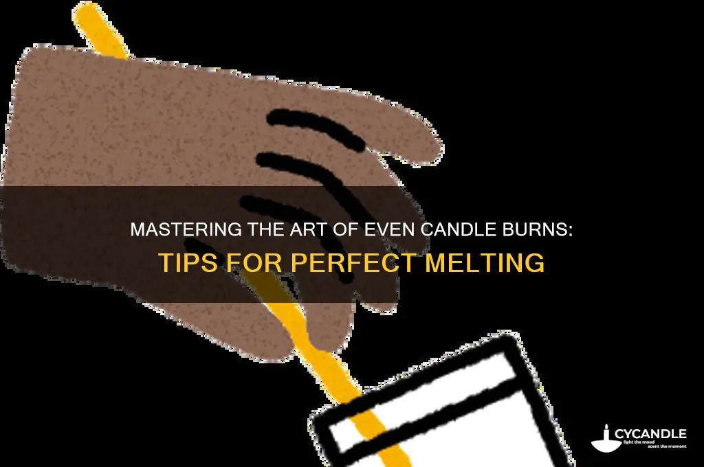 how can i ensure my candle burns evenly