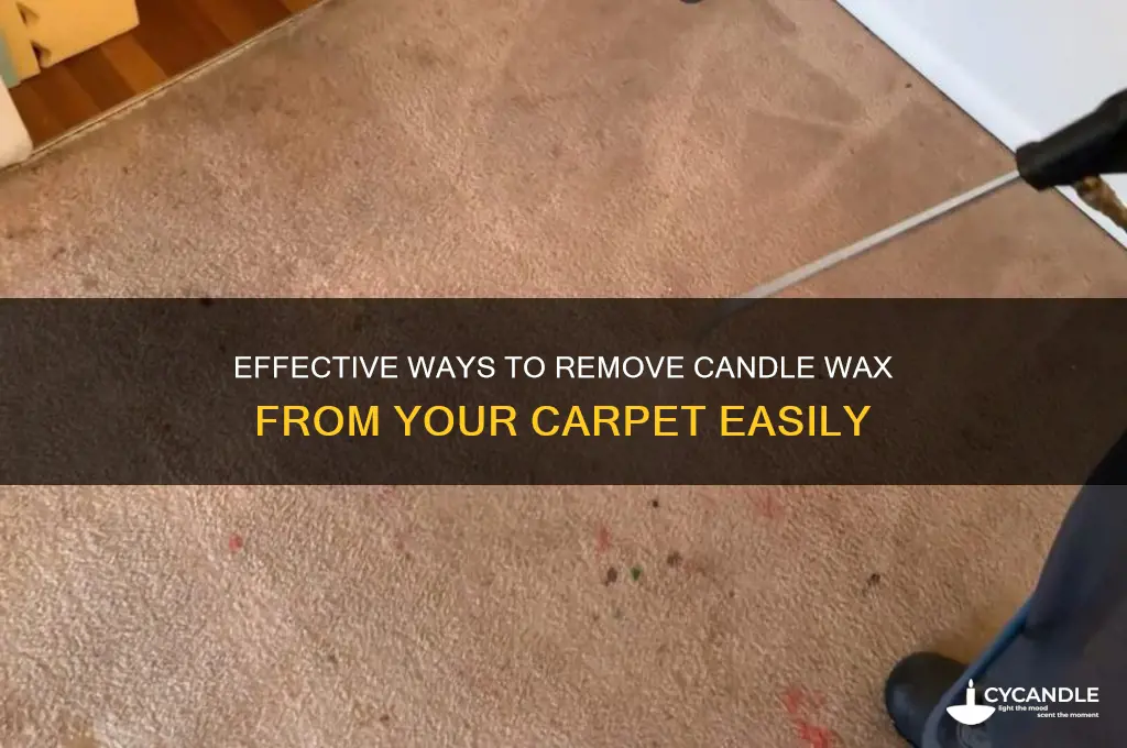 how can i get candle wax out of my carpet