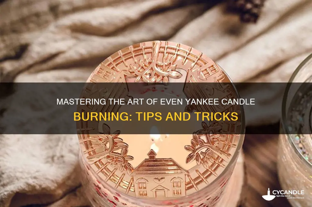 how can i get my yankee candle to burn evenly