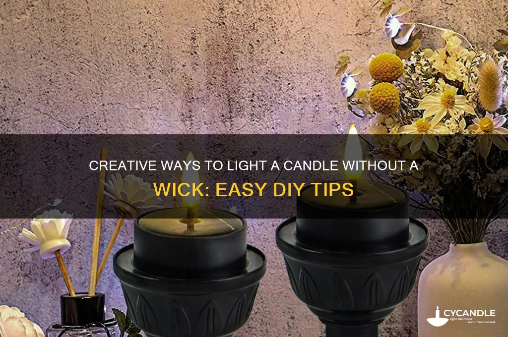 how can i light a candle without a wick