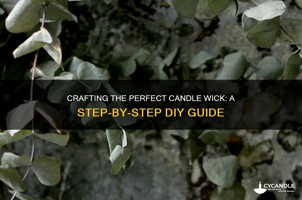 how can i make a candle wick