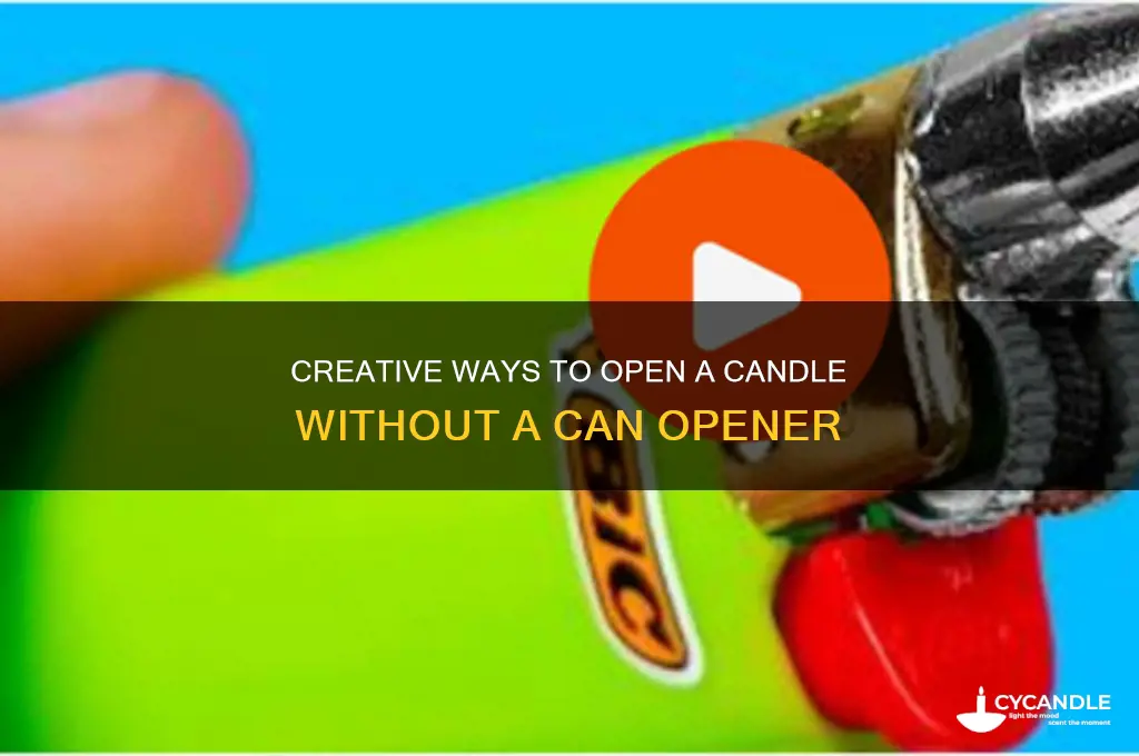 how can i open a candle without a can opener