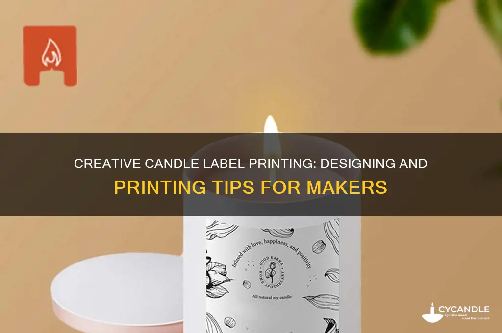 how can i print labels for candles with designs