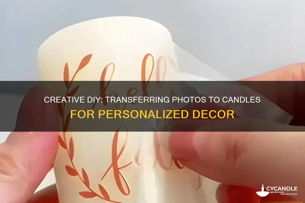 how can i transfer a picture to a candle
