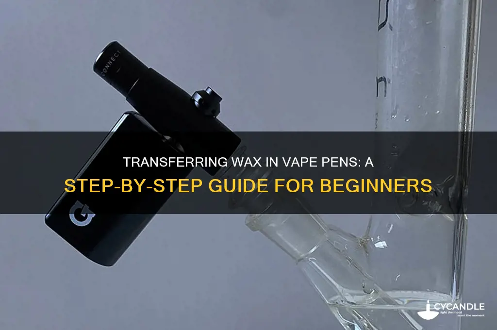 how can i transfer wax in vape pens