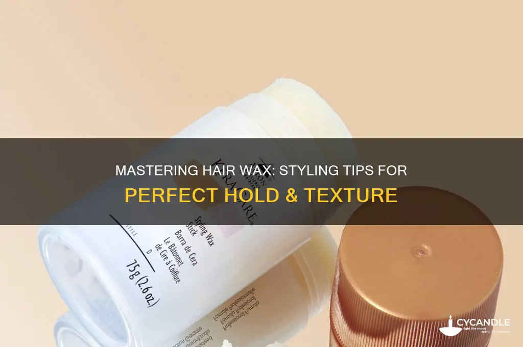 how can i use hair wax