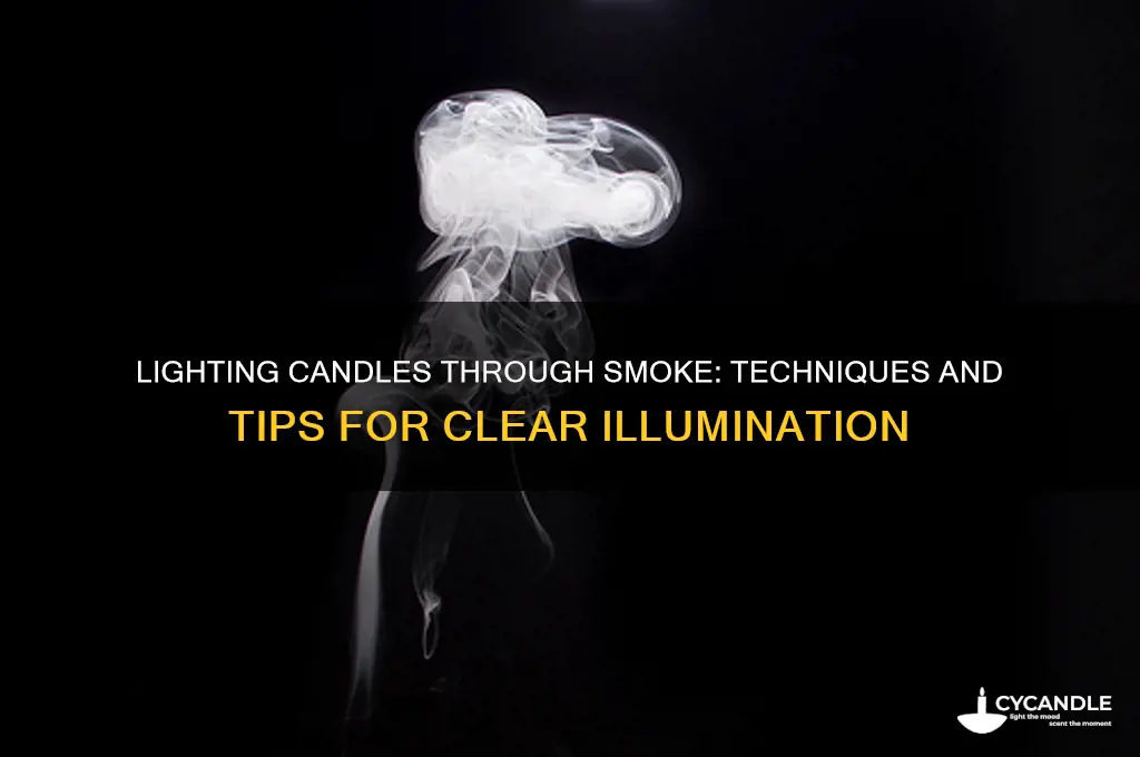 how can you light a candle through smoke