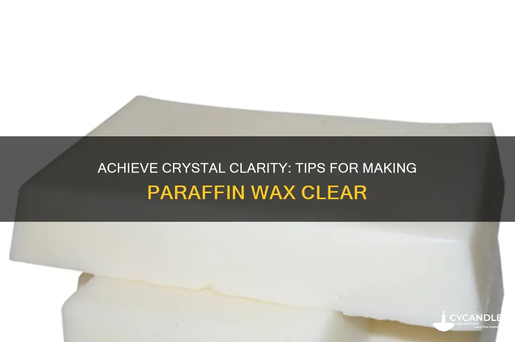 how can you make paraffin wax clear