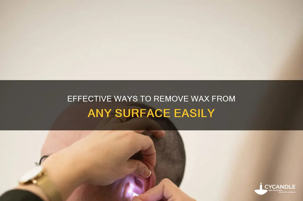 how can you remove wax