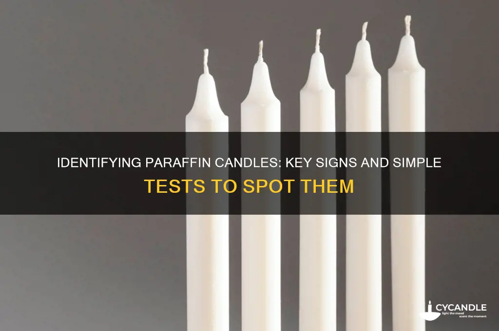 how can you tell if a candle is paraffin