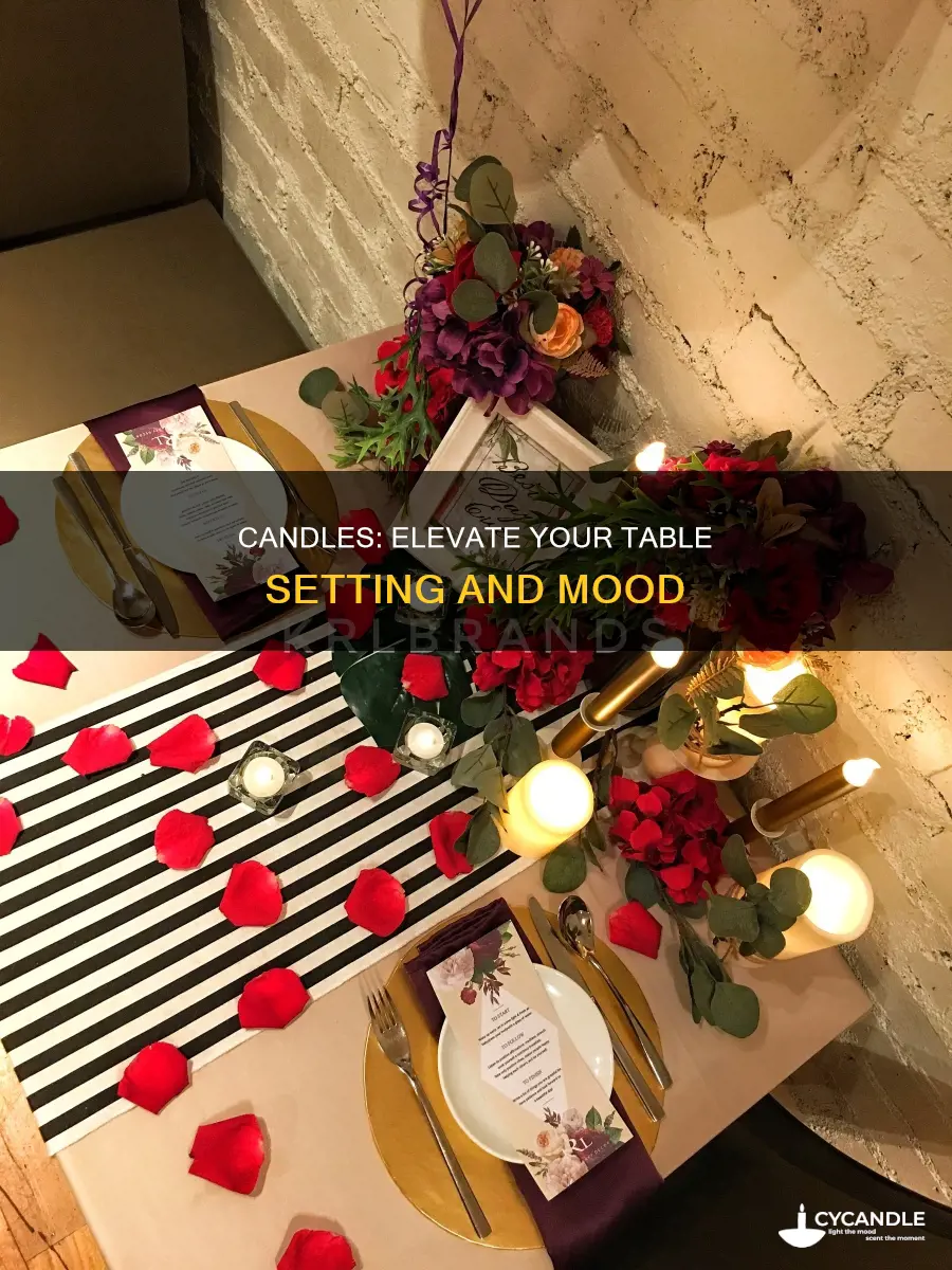 how candles set the mood when setting the table