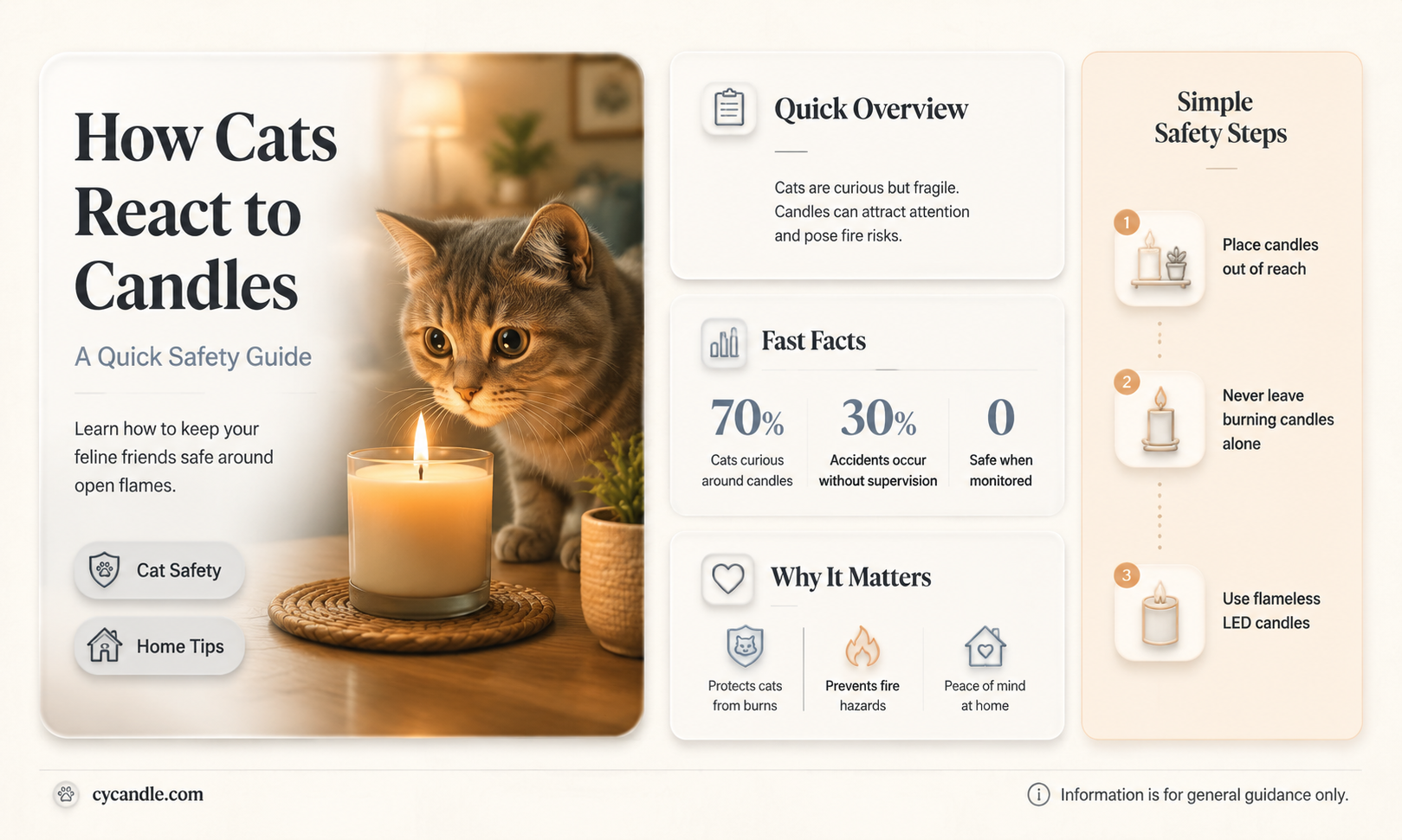 are cats afraid of candles