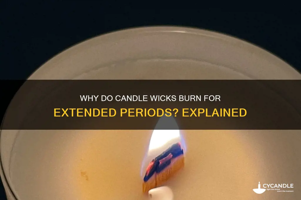 how come candle wicks burn so long