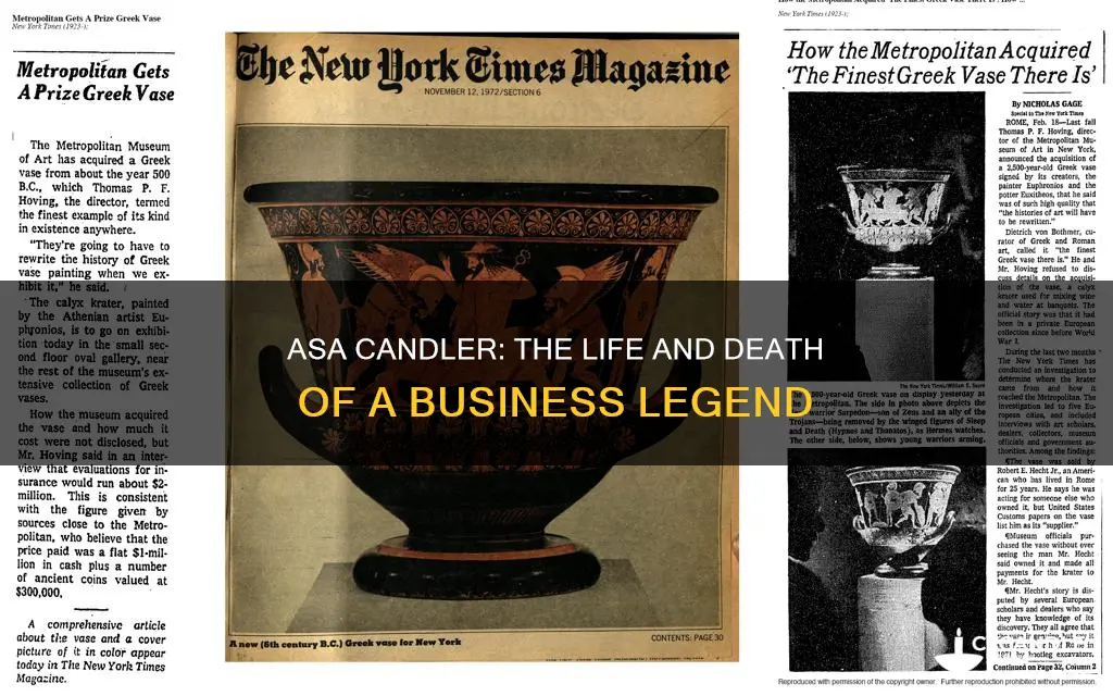 how did asa candler die
