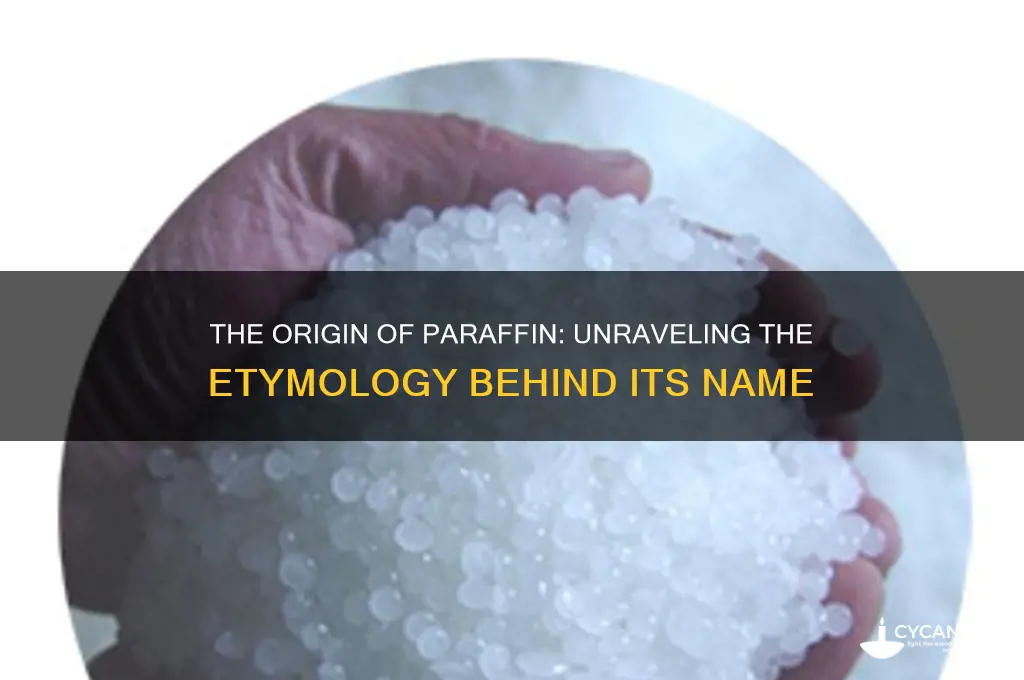 how did paraffin derive its name