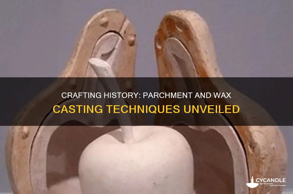 how did people make a cast of parchment and wax