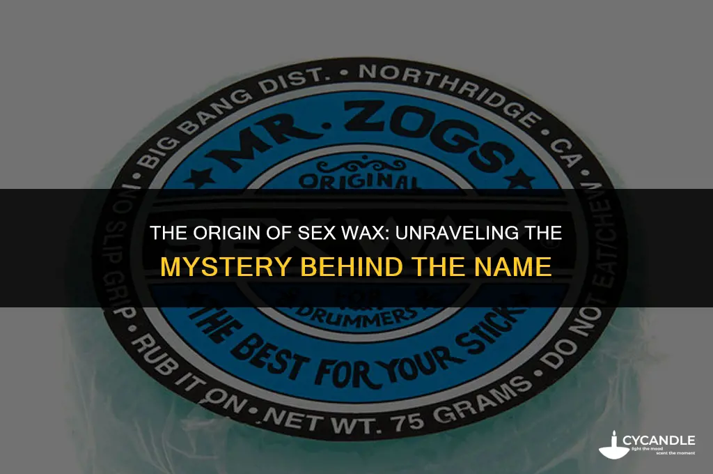 how did sex wax get its name