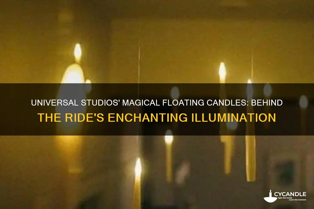 how did universal studios create floating candle lights on ride