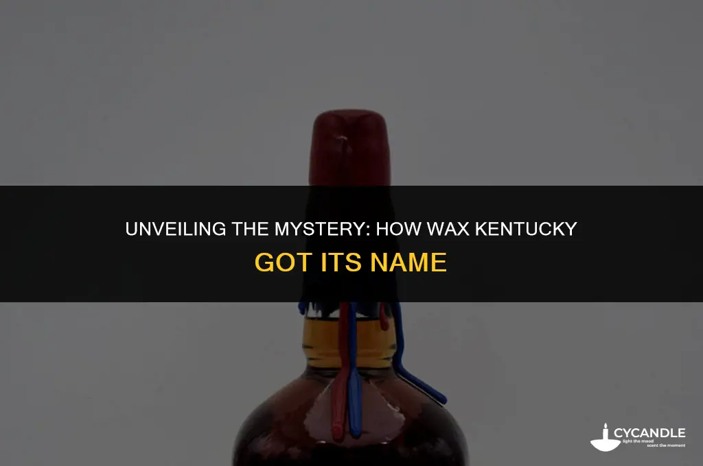 how did wax kentucky get its name