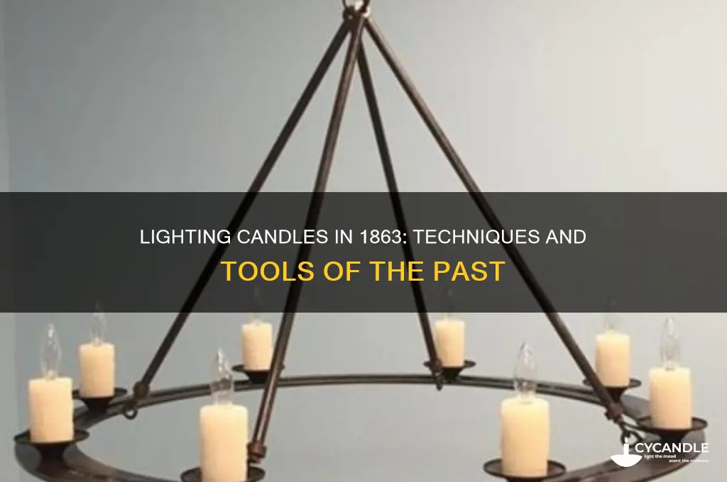how did you light a candle in 1863
