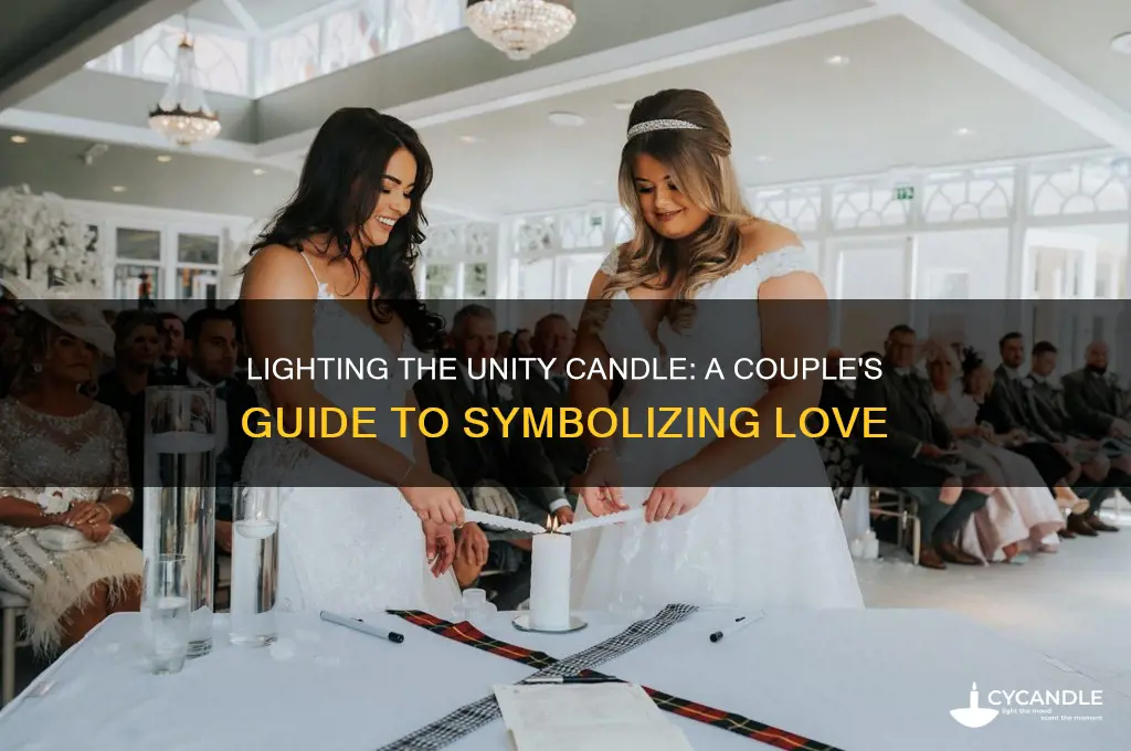 how do a couple light a unity candle