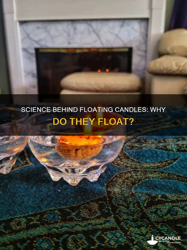 how do candles float in water