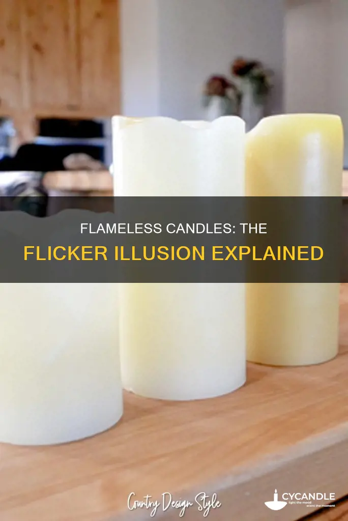 how do flameless candles flicker