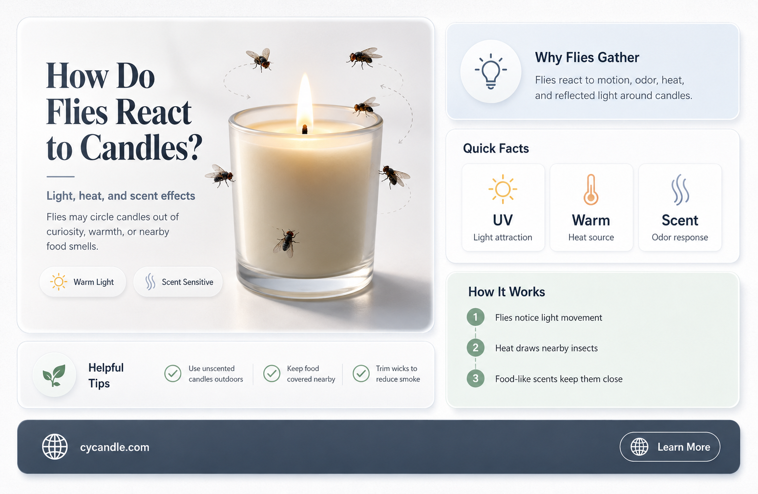 are flies attracted to candles