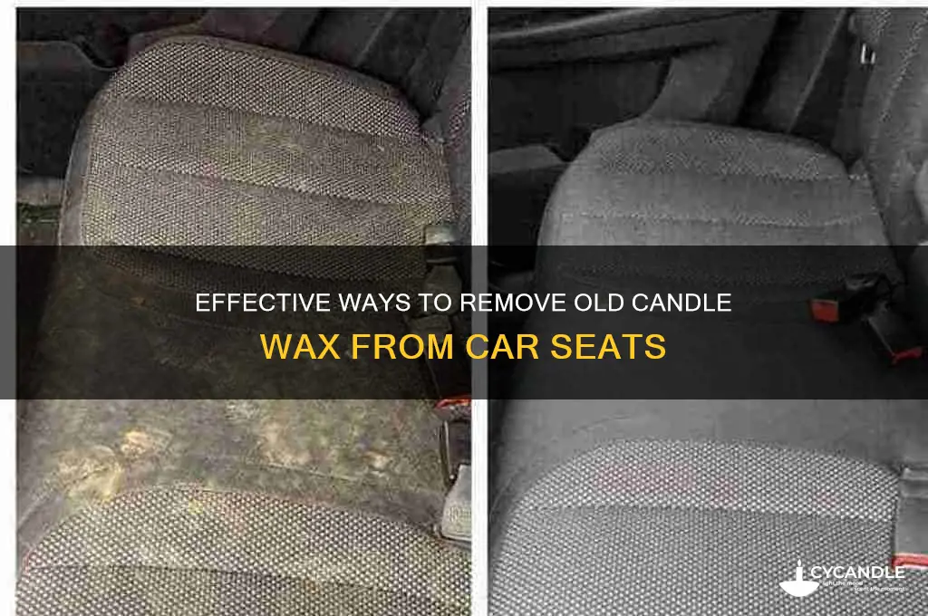 how do get old candle wax out of car seat