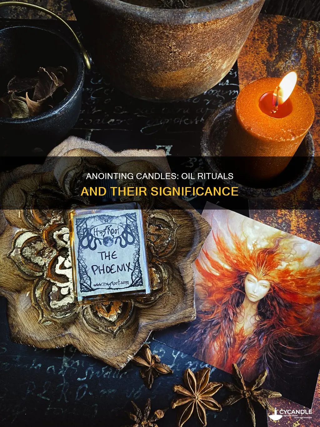 how do i anoint a candle with oil