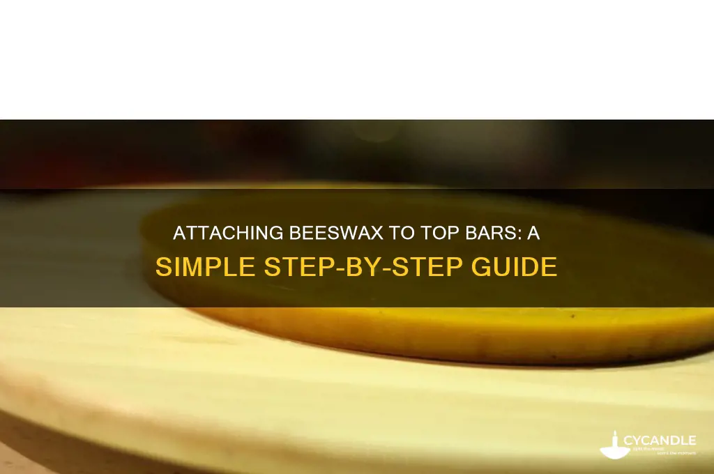 how do i attach beeswax to a top bar