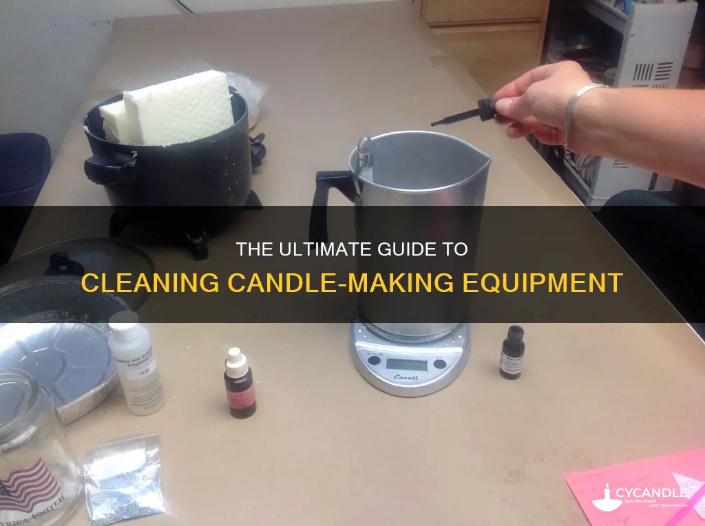 how do i clean my candle making equipment
