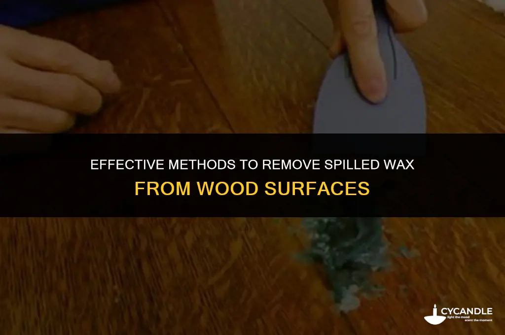 how do i get spilled wax out of wood