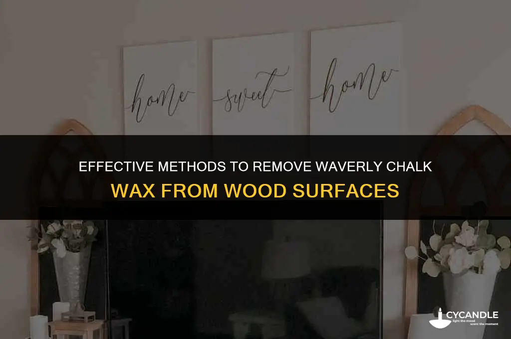 how do i get waverly chalk wax off my wood