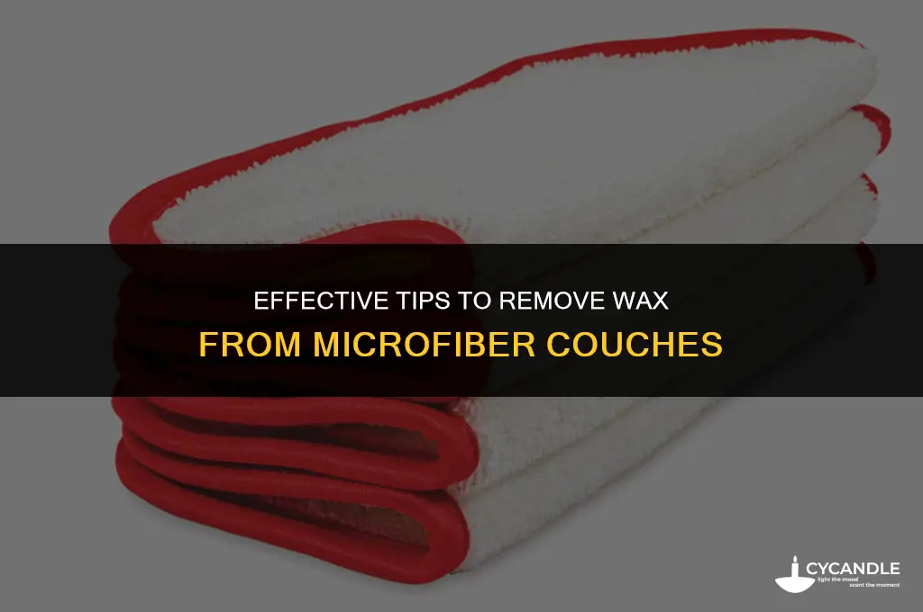 how do i get wax out of a microfiber couch