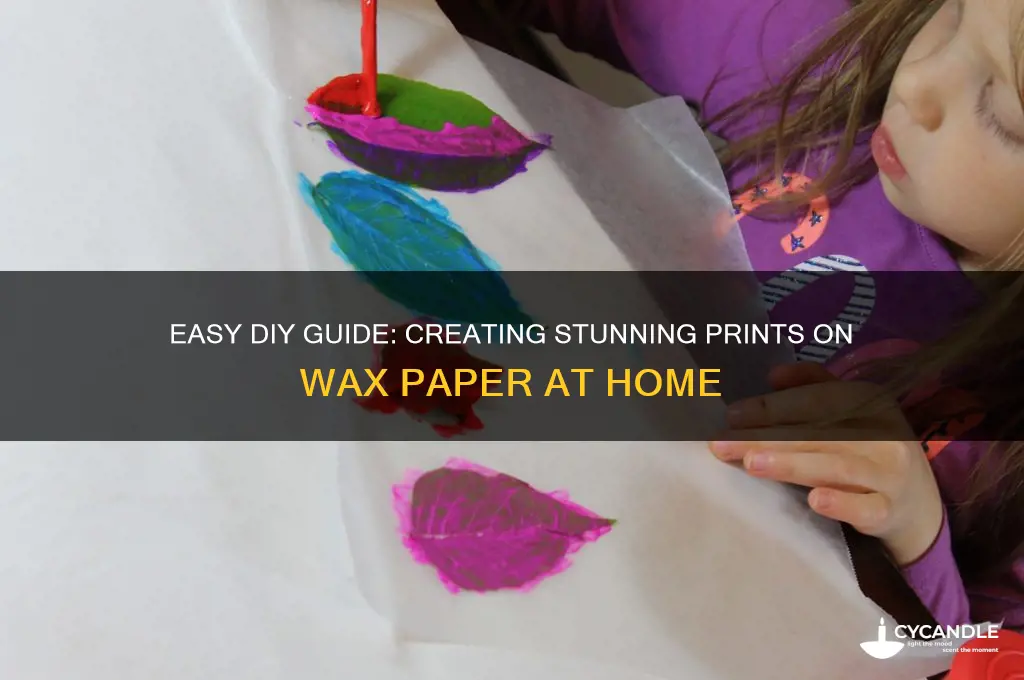 how do i make a print on wax paper