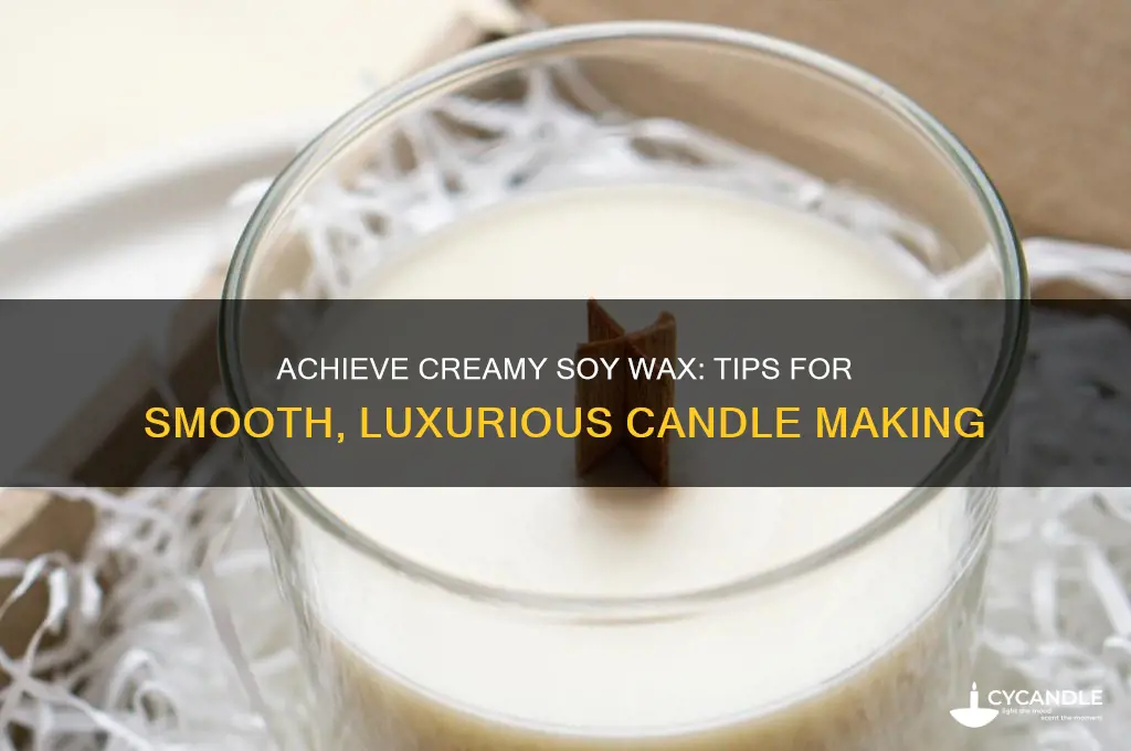 how do i make my soy wax more creamy