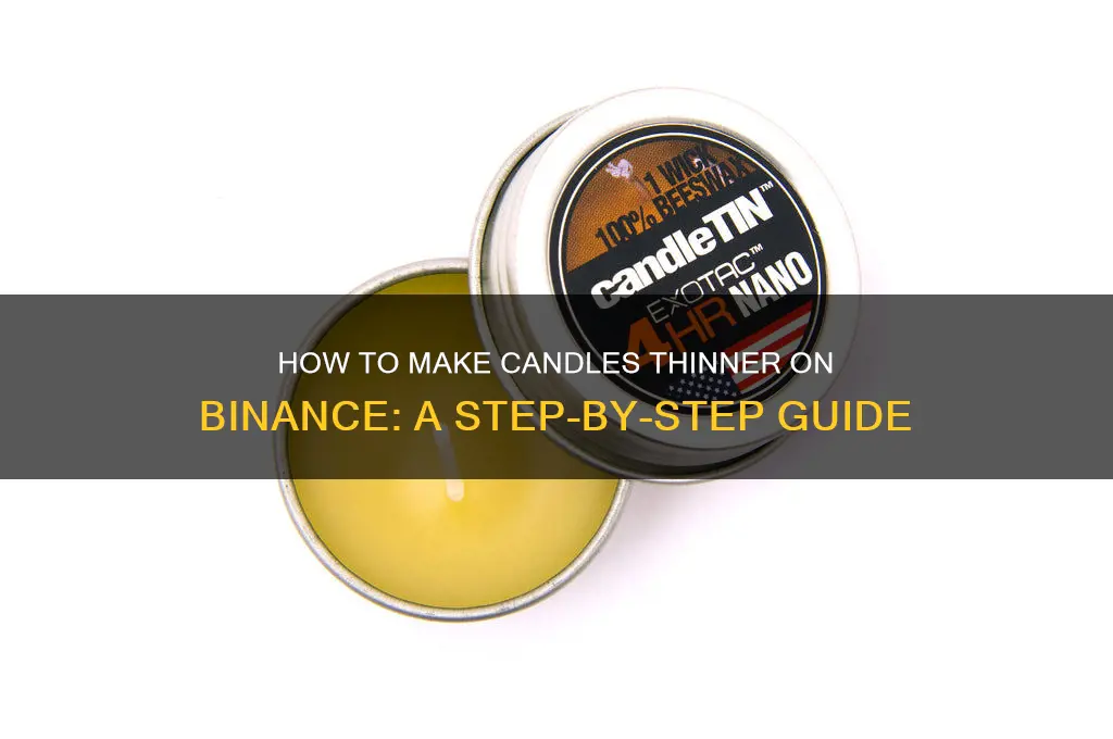how do i make teh candles thinnner on binnace