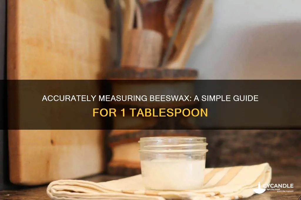 how do i measure beeswax for 1 tablespoon
