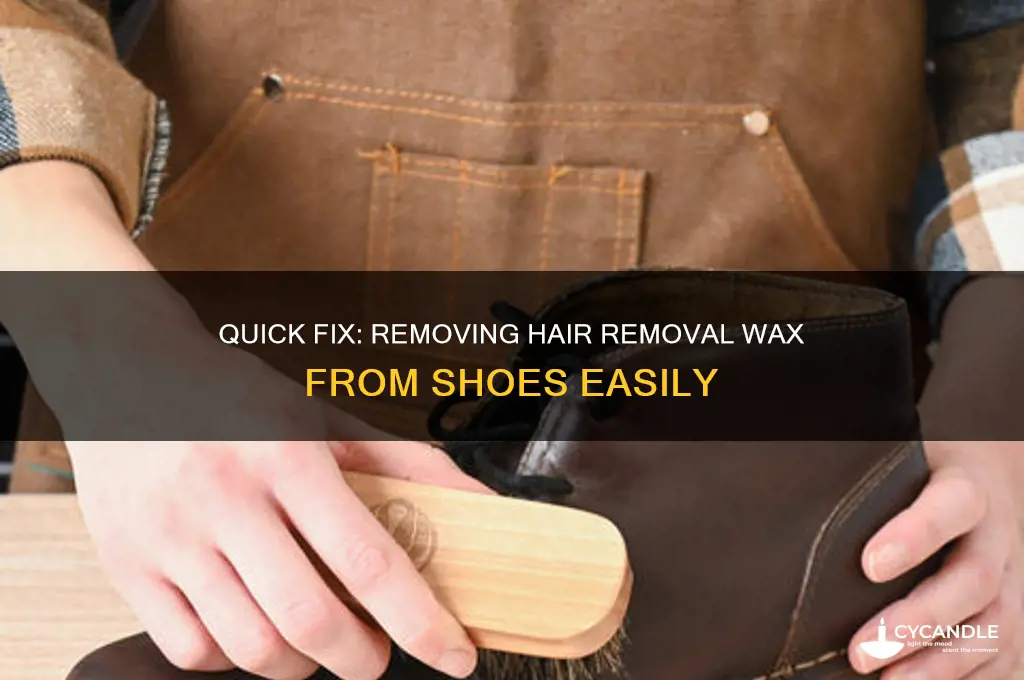 how do i remove hair removal wax from my shoe