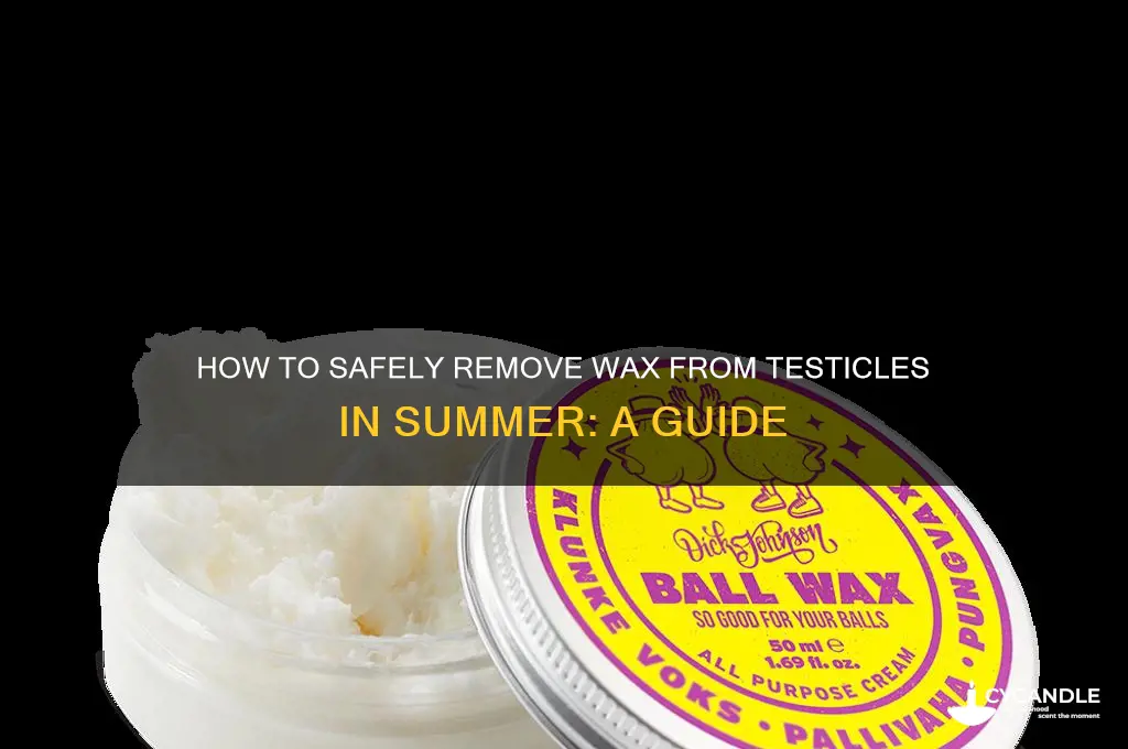 how do i remove the wax my testicles summer