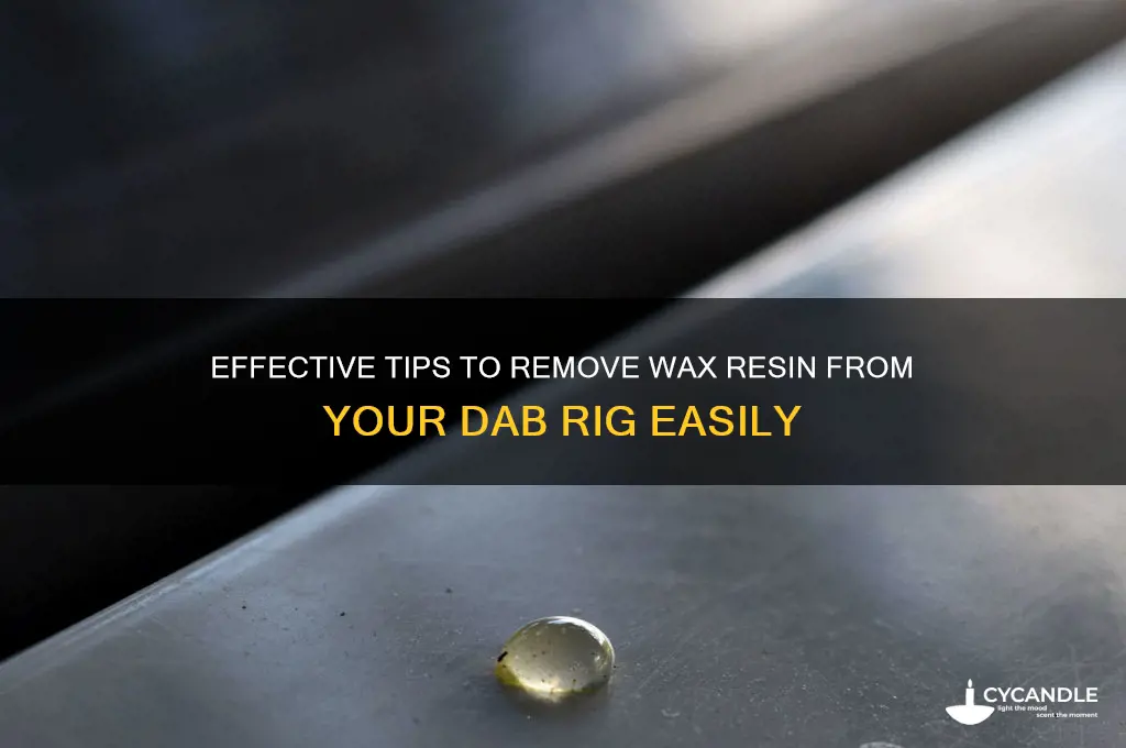 how do i remove wax resin from my dab