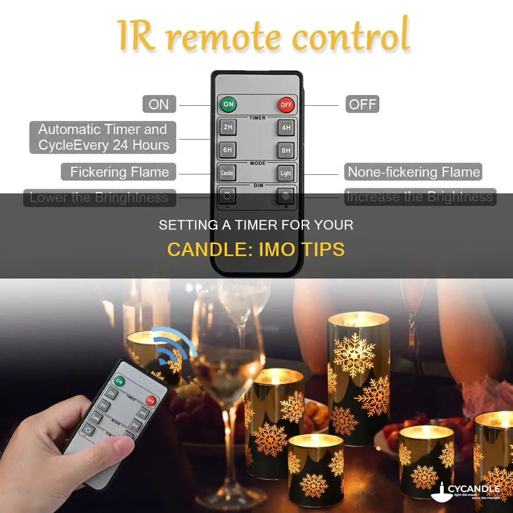 how do i set the timer on my candle imo