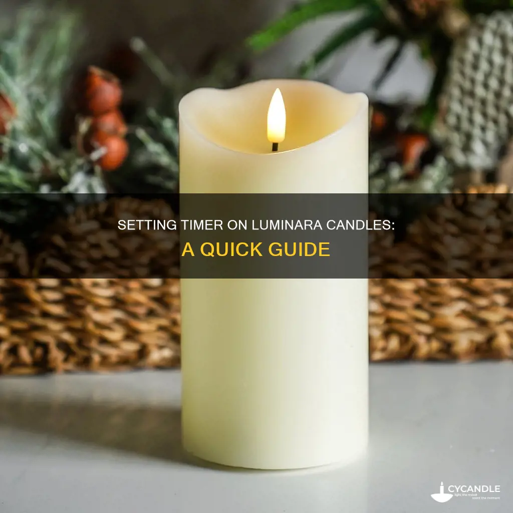 how do i set the timer on my luminara candle