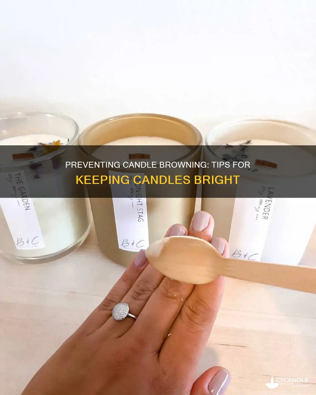 how do i stop my candles from turning brown