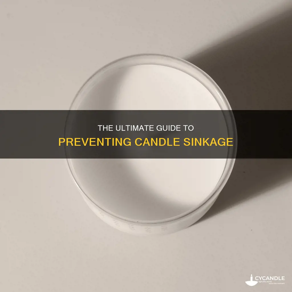 how do i stop my candles sinking in the middle