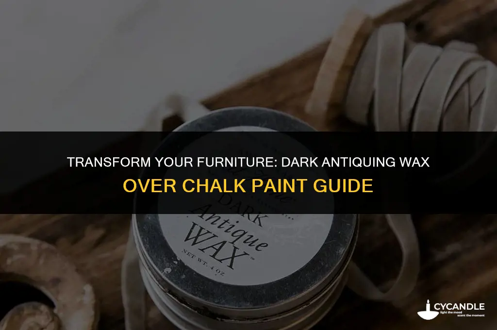 how do i use dark antiquing wax over chalk paint
